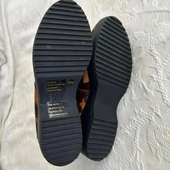 LOUISE ET CIE Calf Hair Pony Booties Leopard Print Women’s Size 8M 38.5 EUC - Picture 5 of 13